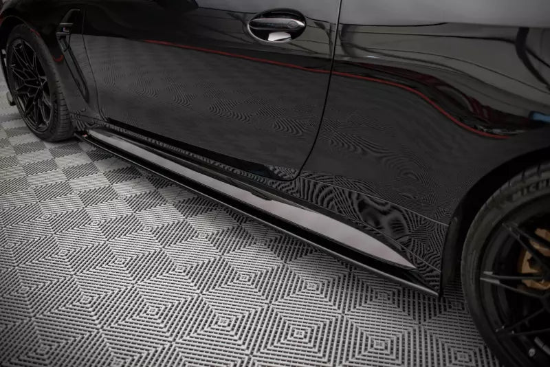 Maxton Design Seitenschweller (Paar) V.2 für BMW M4 G82 Hochglanz schwarz – Ansicht 1