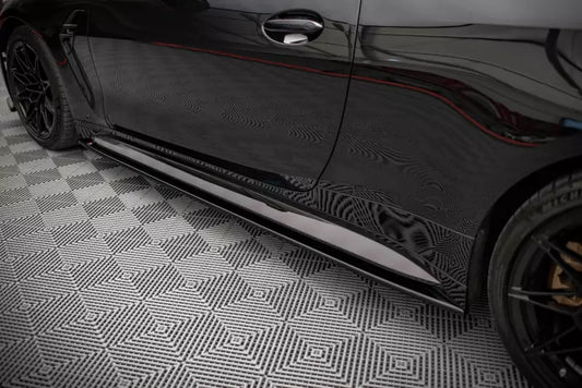 Maxton Design Seitenschweller (Paar) V.2 für BMW M4 G82 Hochglanz schwarz – Ansicht 1