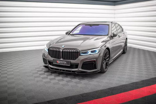 Maxton Design Frontlippe V.2 für BMW 7 G11 M-Paket Facelift Hochglanz schwarz – Ansicht 1