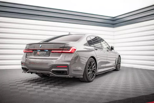 Maxton Design Heckdiffusor DTM Look für BMW 7 M-Paket G11 Facelift Hochglanz schwarz – Ansicht 1