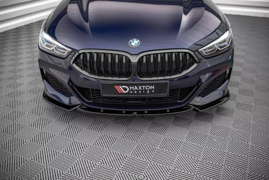 Maxton Design Frontlippe V.3 für BMW 8er M-Paket Cabrio G14, Coupe G15, Grand Coupe G16 Hochglanz schwarz – Ansicht 1