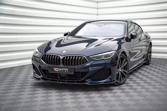 Maxton Design Frontlippe V.4 für BMW 8er M-Paket Cabrio G14, Coupe G15, Grand Coupe G16 Hochglanz schwarz – Ansicht 1