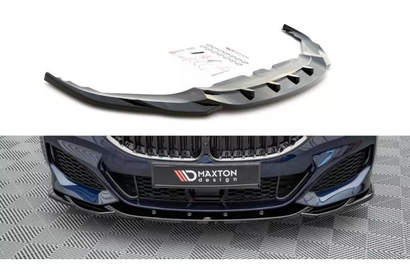 Maxton Design Frontlippe V.4 für BMW 8er M-Paket Cabrio G14, Coupe G15, Grand Coupe G16 Hochglanz schwarz – Ansicht 2