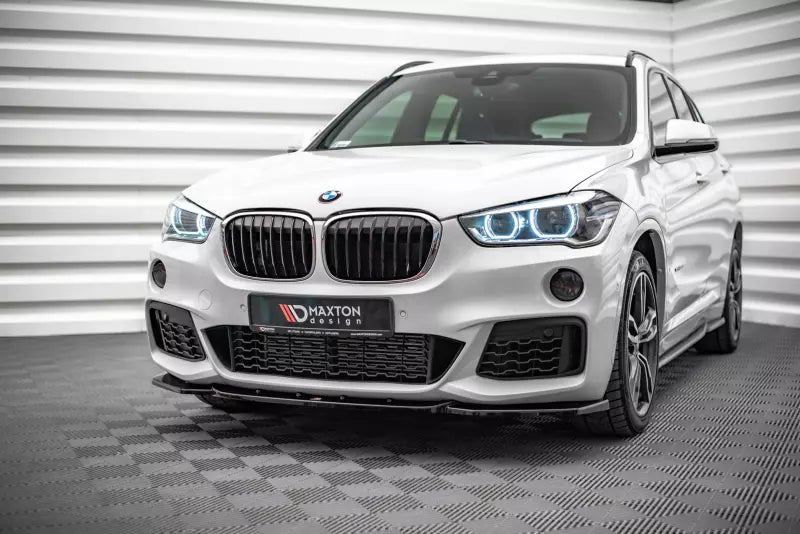 Maxton Design Frontlippe V.1 für BMW X1 M-Paket F48 Hochglanz schwarz – Ansicht 1