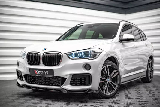 Maxton Design Frontlippe V.2 für BMW X1 M-Paket F48 Hochglanz schwarz – Ansicht 1