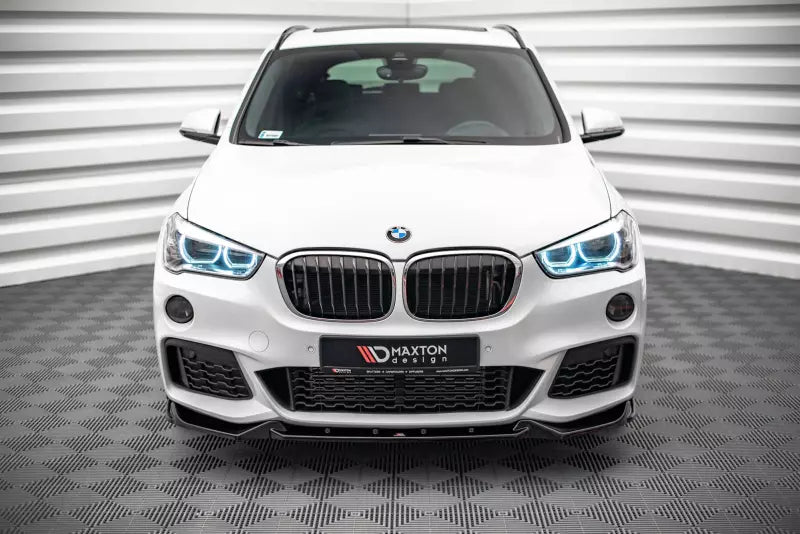 Maxton Design Frontlippe V.2 für BMW X1 M-Paket F48 Hochglanz schwarz – Ansicht 2