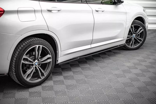 Maxton Design Seitenschweller (Paar) für BMW X1 M-Paket F48 Hochglanz schwarz – Ansicht 1
