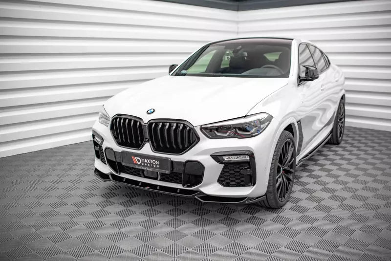 Maxton Design Frontlippe V.1 für BMW X6 M-Paket G06 Hochglanz schwarz – Ansicht 1