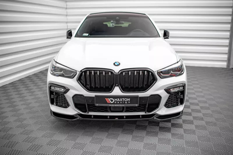 Maxton Design Frontlippe V.1 für BMW X6 M-Paket G06 Hochglanz schwarz – Ansicht 2