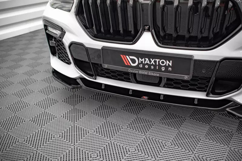 Maxton Design Frontlippe V.1 für BMW X6 M-Paket G06 Hochglanz schwarz – Ansicht 3