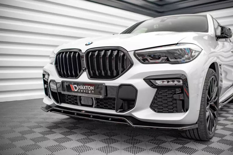 Maxton Design Frontlippe V.2 für BMW X6 M-Paket G06 Hochglanz schwarz – Ansicht 1