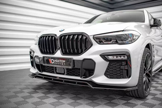 Maxton Design Frontlippe V.2 für BMW X6 M-Paket G06 Hochglanz schwarz – Ansicht 1