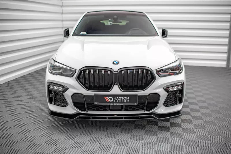 Maxton Design Frontlippe V.2 für BMW X6 M-Paket G06 Hochglanz schwarz – Ansicht 2