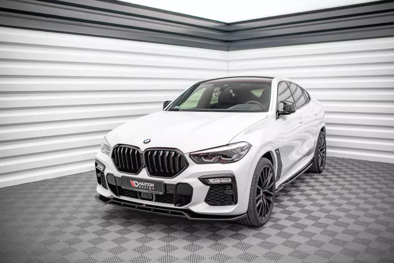 Maxton Design Frontlippe V.2 für BMW X6 M-Paket G06 Hochglanz schwarz – Ansicht 3
