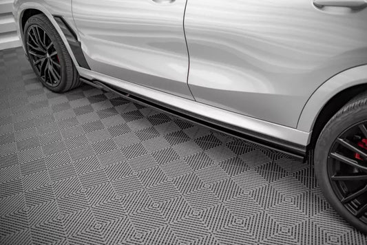 Maxton Design Seitenschweller (Paar) für für BMW X6 M-Paket G06 Hochglanz schwarz – Ansicht 1