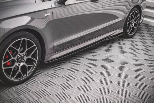 Maxton Design Seitenschweller (Paar) für Ford Mondeo ST-Line Mk5 Facelift Hochglanz schwarz – Ansicht 1