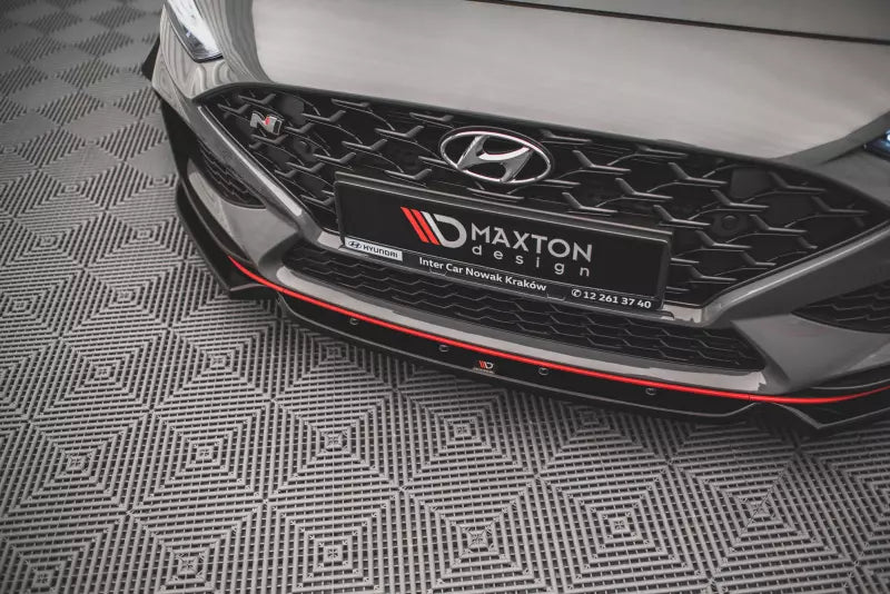 Maxton Design Frontlippe V.1 mit Flaps für Hyundai I30 N Hatchback / Fastback Mk3 Facelift Hochglanz schwarz – Ansicht 3