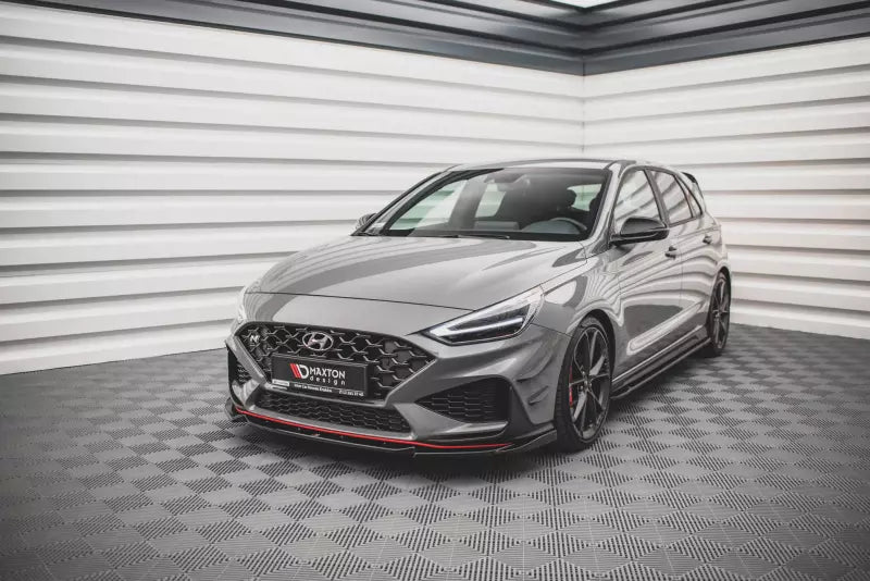 Maxton Design Frontlippe V.2 für Hyundai I30 N / N-Line Hatchback / Fastback Mk3 Facelift Hochglanz schwarz – Ansicht 1