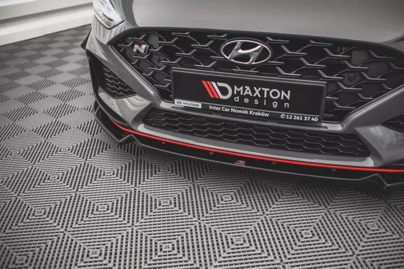 Maxton Design Frontlippe V.2 für Hyundai I30 N / N-Line Hatchback / Fastback Mk3 Facelift Hochglanz schwarz – Ansicht 3
