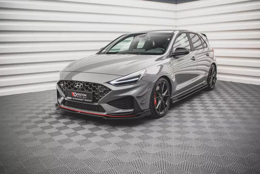 Maxton Design Frontlippe V.3 für Hyundai I30 N Hatchback / Fastback Mk3 Facelift Hochglanz schwarz – Ansicht 1