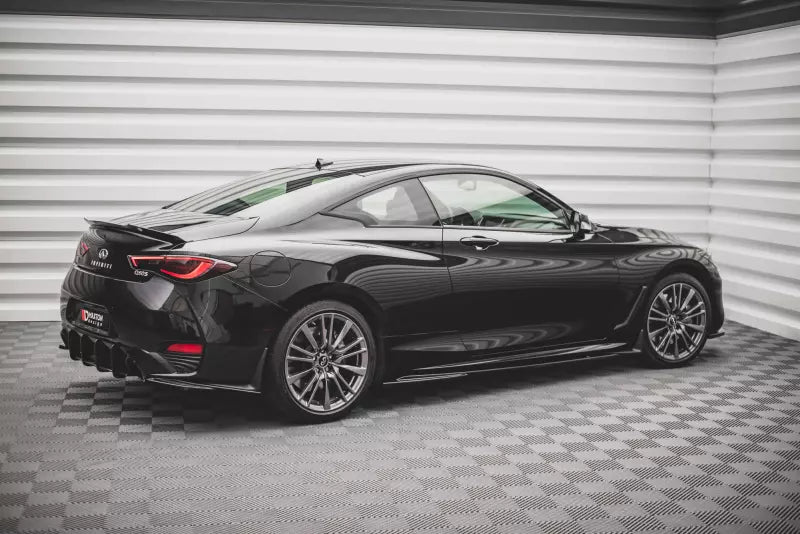 Maxton Design Seitenschweller (Paar) für Infiniti Q60 S Mk2 Hochglanz schwarz – Ansicht 3