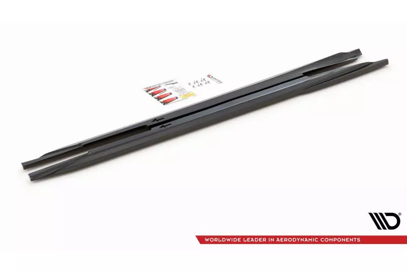 Maxton Design Seitenschweller (Paar) für Infiniti Q60 S Mk2 Hochglanz schwarz – Ansicht 4