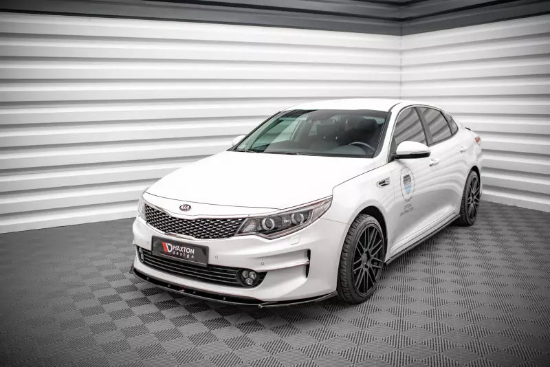 Maxton Design Frontlippe V.2 für Kia Optima Mk4 Hochglanz schwarz – Ansicht 1