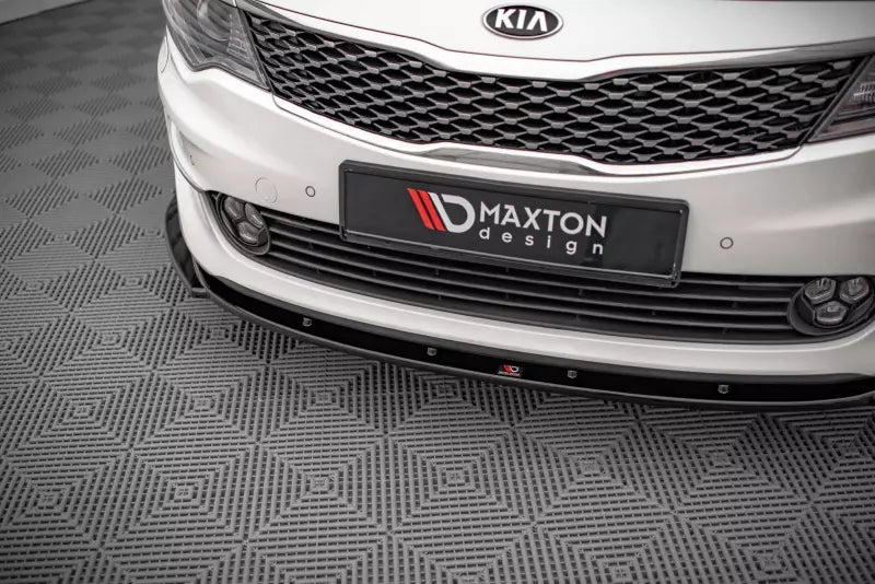 Maxton Design Frontlippe V.2 für Kia Optima Mk4 Hochglanz schwarz – Ansicht 3