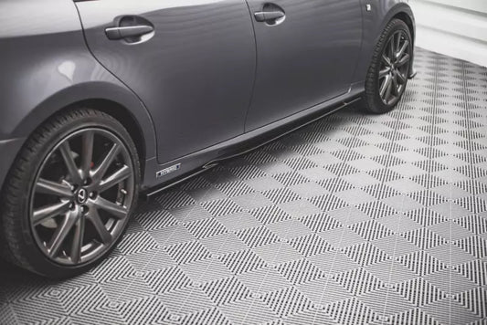 Maxton Design Seitenschweller (Paar) für Lexus GS F Sport Mk4 (L10) Hochglanz schwarz – Ansicht 1