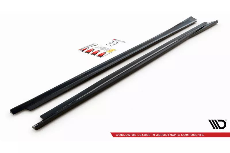 Maxton Design Seitenschweller (Paar) für für Maserati Ghibli Hochglanz schwarz – Ansicht 4