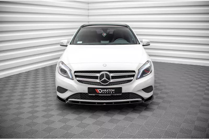 Maxton Design Frontlippe V.1 für Mercedes A-Klasse W176 Hochglanz schwarz – Ansicht 2