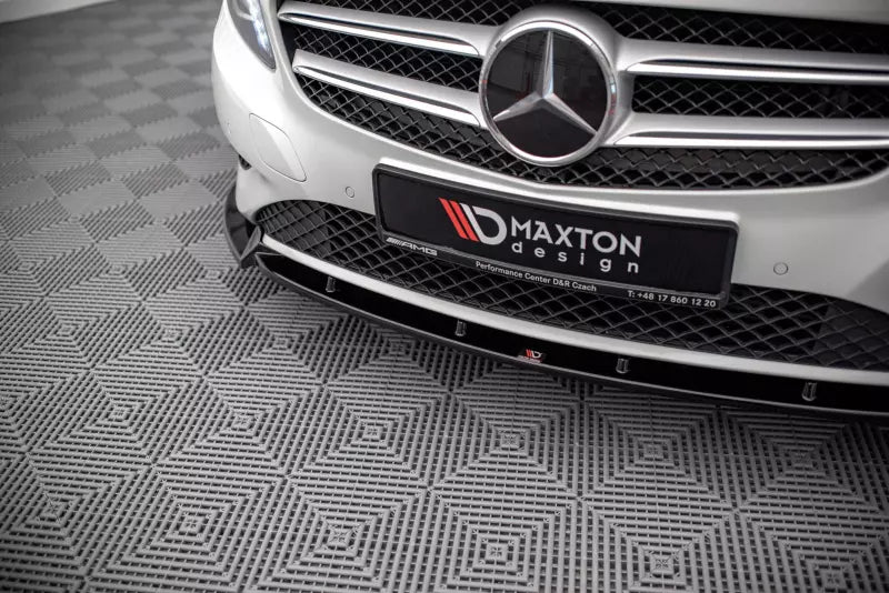 Maxton Design Frontlippe V.1 für Mercedes A-Klasse W176 Hochglanz schwarz – Ansicht 3