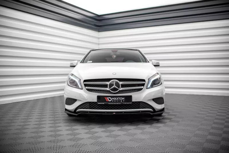 Maxton Design Frontlippe V.2 für Mercedes A-Klasse W176 Hochglanz schwarz – Ansicht 2