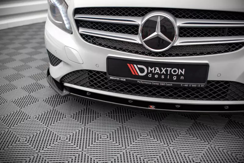 Maxton Design Frontlippe V.2 für Mercedes A-Klasse W176 Hochglanz schwarz – Ansicht 3