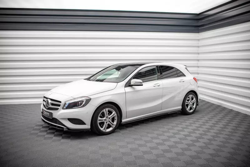 Maxton Design Seitenschweller (Paar) V.2 für Mercedes A-Klasse W176 Hochglanz schwarz – Ansicht 2