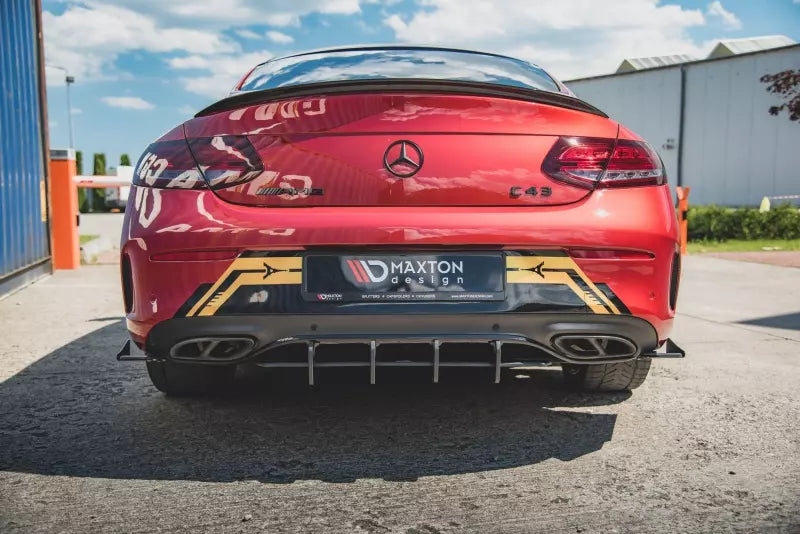 Maxton Design Street Pro Heckdiffusor für Mercedes C43 AMG C205 Coupe Schwarz – Ansicht 1