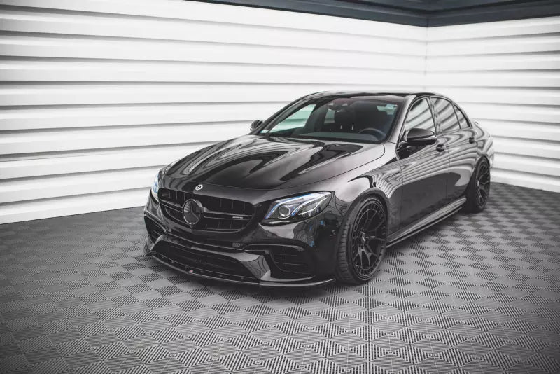 Maxton Design Frontlippe V.3 für Mercedes E63 AMG Kombi/Limousine S213/W213 Hochglanz schwarz – Ansicht 1