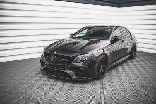 Maxton Design Frontlippe V.3 für Mercedes E63 AMG Kombi/Limousine S213/W213 Hochglanz schwarz – Ansicht 1