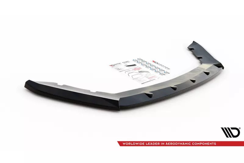 Maxton Design Frontlippe V.1 für Seat Leon Mk3 2012-2016 Hochglanz schwarz – Ansicht 3