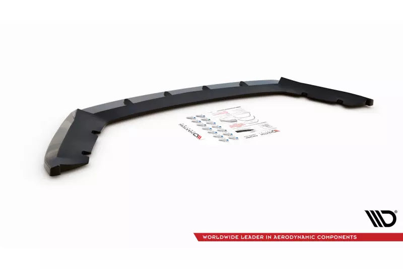 Maxton Design Frontlippe V.1 für Seat Leon Mk3 2012-2016 Hochglanz schwarz – Ansicht 4