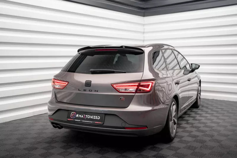 Maxton Design Heckspoiler Lippe für Seat Leon FR Sportstourer Mk3 Hochglanz schwarz – Ansicht 3