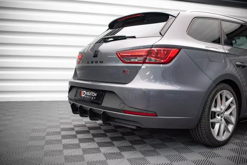 Maxton Design Street Pro Heckdiffusor für Seat Leon FR Sportstourer Mk3 Schwarz – Ansicht 2