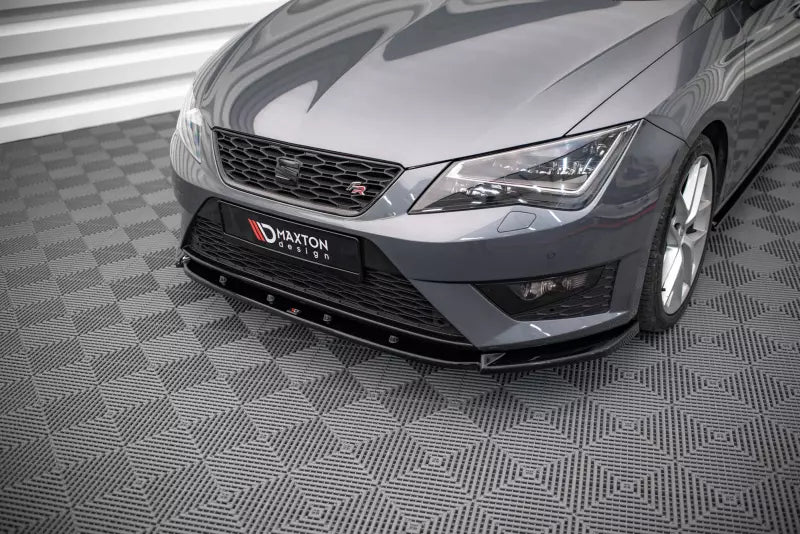Maxton Design Frontlippe V.1 für Seat Leon FR / Cupra Mk3 Hochglanz schwarz – Ansicht 1