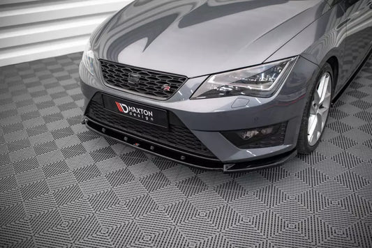 Maxton Design Frontlippe V.1 für Seat Leon FR / Cupra Mk3 Hochglanz schwarz – Ansicht 1