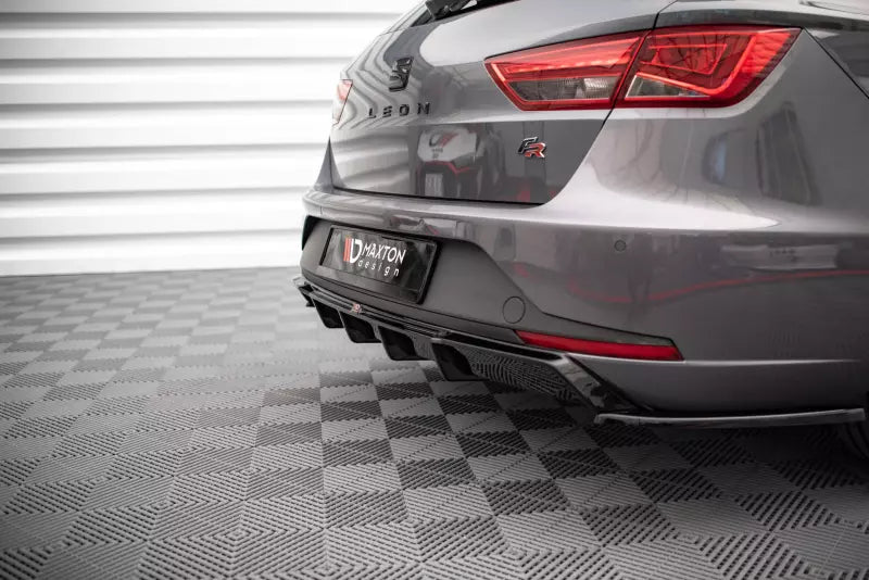 Maxton Design Heckdiffusor für Seat Leon FR Sportstourer Mk3 Hochglanz schwarz – Ansicht 1