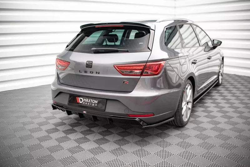 Maxton Design Diffusor Flaps V.2 für für Seat Leon FR Sportstourer Mk3 Hochglanz schwarz – Ansicht 1