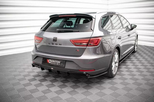 Maxton Design Diffusor Flaps V.2 für für Seat Leon FR Sportstourer Mk3 Hochglanz schwarz – Ansicht 1