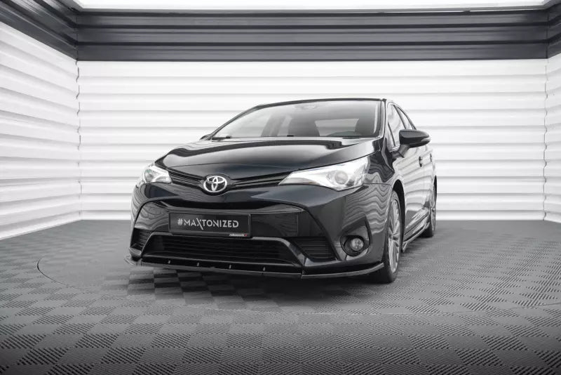 Maxton Design Frontlippe V.1 für Toyota Avensis Mk3 Facelift Hochglanz schwarz – Ansicht 1