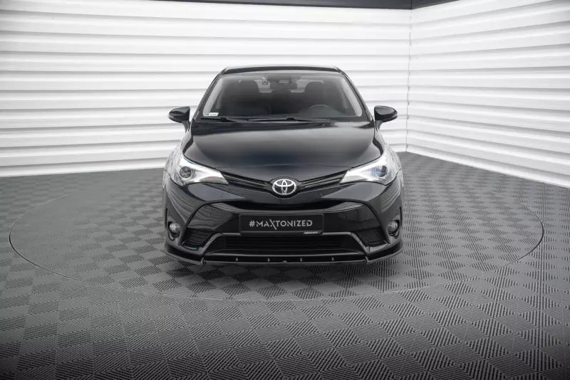 Maxton Design Frontlippe V.1 für Toyota Avensis Mk3 Facelift Hochglanz schwarz – Ansicht 2