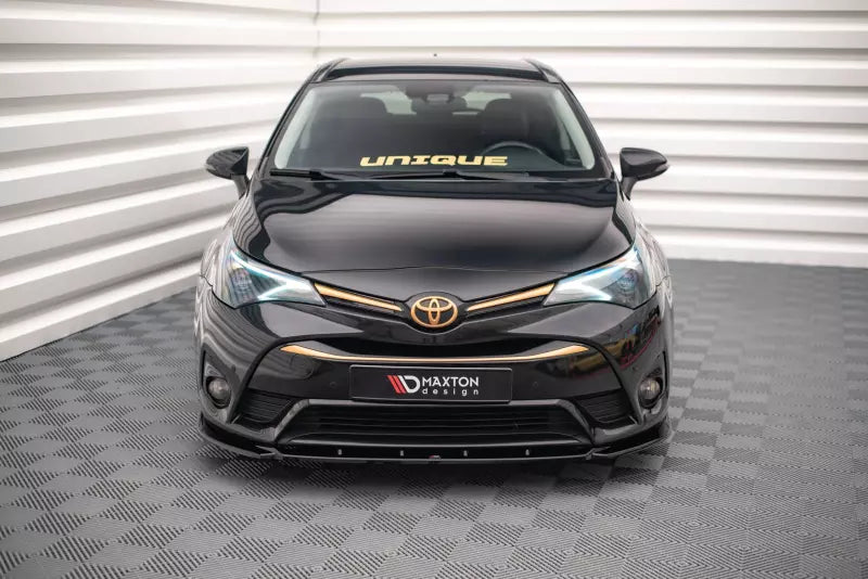 Maxton Design Frontlippe V.2 für Toyota Avensis Mk3 Facelift Hochglanz schwarz – Ansicht 2